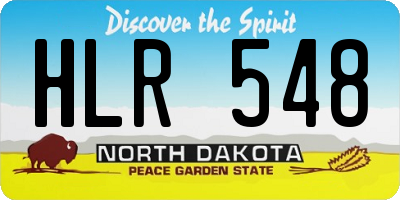 ND license plate HLR548