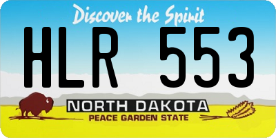ND license plate HLR553