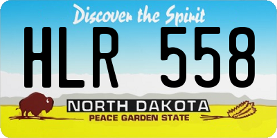 ND license plate HLR558