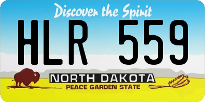 ND license plate HLR559