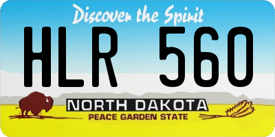 ND license plate HLR560