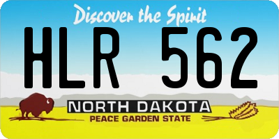 ND license plate HLR562