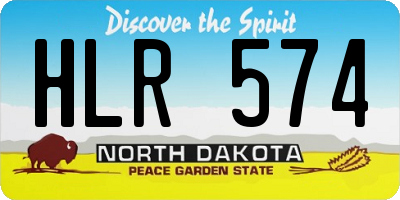 ND license plate HLR574