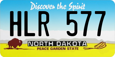 ND license plate HLR577