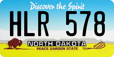 ND license plate HLR578