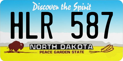 ND license plate HLR587