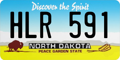 ND license plate HLR591