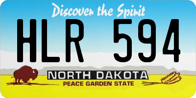 ND license plate HLR594