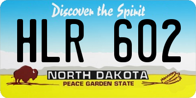 ND license plate HLR602