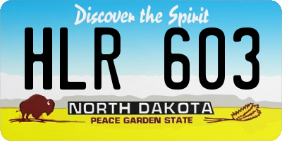 ND license plate HLR603