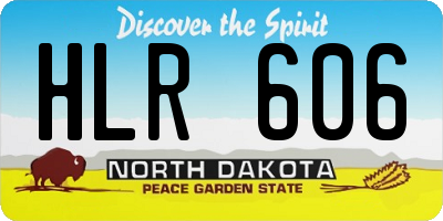 ND license plate HLR606