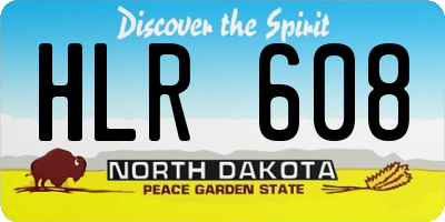 ND license plate HLR608
