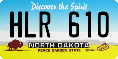ND license plate HLR610