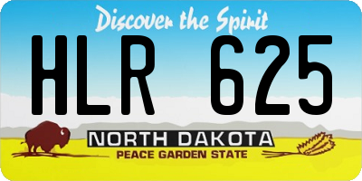 ND license plate HLR625