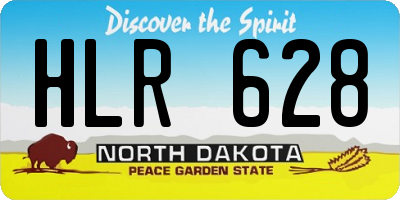 ND license plate HLR628
