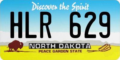 ND license plate HLR629