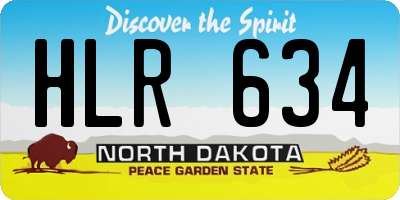 ND license plate HLR634