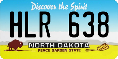 ND license plate HLR638