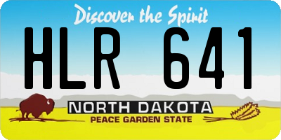 ND license plate HLR641