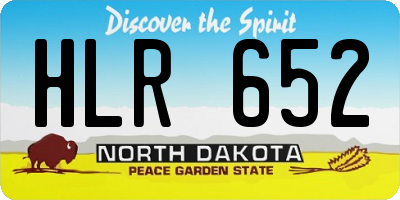 ND license plate HLR652