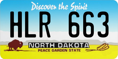 ND license plate HLR663
