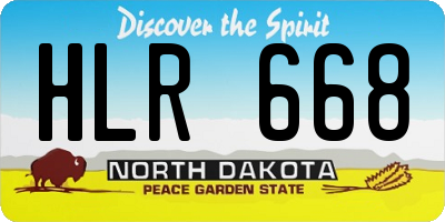 ND license plate HLR668