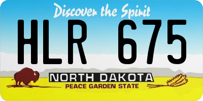ND license plate HLR675