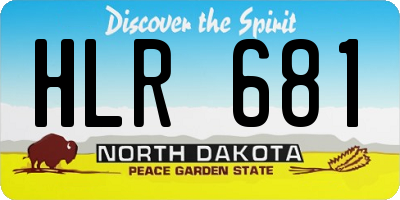 ND license plate HLR681