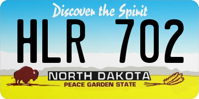 ND license plate HLR702