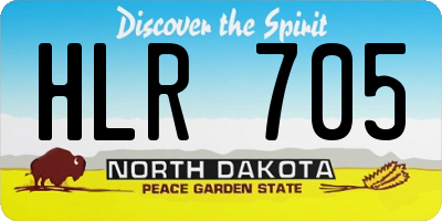 ND license plate HLR705