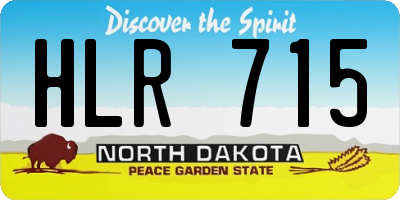 ND license plate HLR715