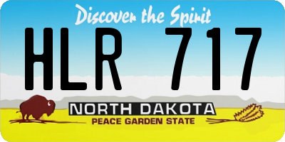 ND license plate HLR717