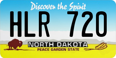 ND license plate HLR720