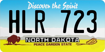 ND license plate HLR723