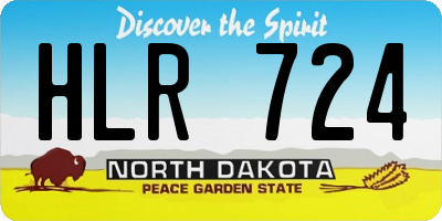 ND license plate HLR724