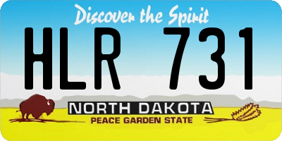 ND license plate HLR731