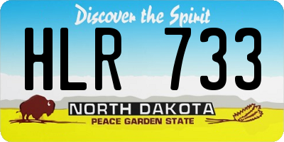 ND license plate HLR733