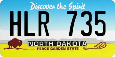 ND license plate HLR735