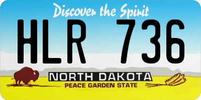 ND license plate HLR736