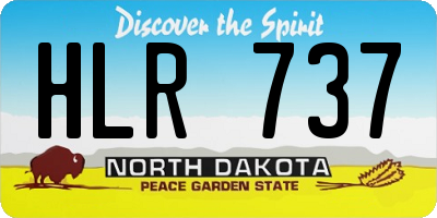 ND license plate HLR737