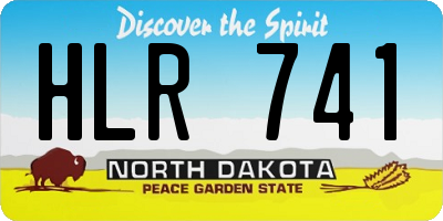 ND license plate HLR741