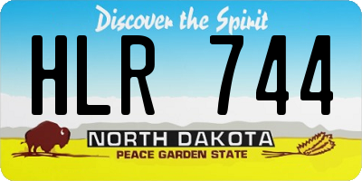 ND license plate HLR744