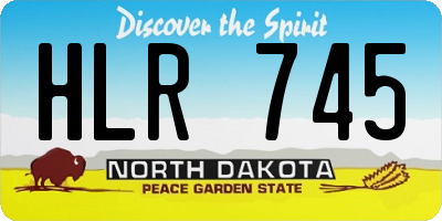 ND license plate HLR745