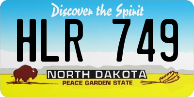 ND license plate HLR749
