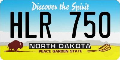 ND license plate HLR750