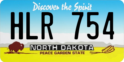 ND license plate HLR754