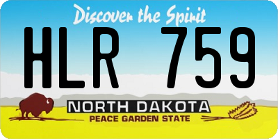 ND license plate HLR759