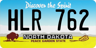 ND license plate HLR762