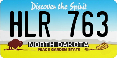 ND license plate HLR763