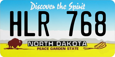 ND license plate HLR768